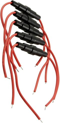 ACROPIX A11101300UX0008 5 × 20 مم حامل الصمامات AGC TYPE TYPE TYPE W 22 AWG WIRE (حزمة 5) قطع السيارة in Saudi Arabia