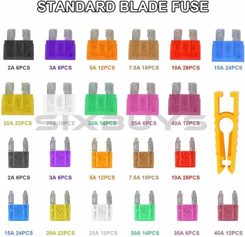 300Pcs Car Blade Fuse Assortment Assorted Kit Blade Set Auto Truck Automotive (2A/3A/5A/7.5A/10A/15A/20A/25A/30A/35A/40A) in Saudi Arabia