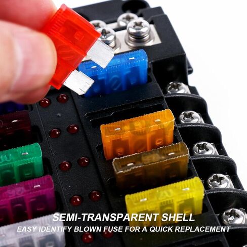 300Pcs Car Blade Fuse Assortment Assorted Kit Blade Set Auto Truck Automotive (2A/3A/5A/7.5A/10A/15A/20A/25A/30A/35A/40A) in Saudi Arabia