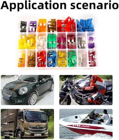 300Pcs Car Blade Fuse Assortment Assorted Kit Blade Set Auto Truck Automotive (2A/3A/5A/7.5A/10A/15A/20A/25A/30A/35A/40A) in Saudi Arabia