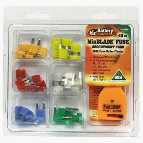Wirthco 30916 Battery Doctor Low Profile Fuse Kit مع مجتذب واختبار ، 42 قطعة in Saudi Arabia