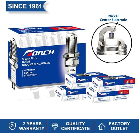 Torch E7C Spark Plug ، Copper Core ، 20.8mm Hex ، استبدال NGK B7HS B6HS ، Denso W22FS-U ، Bosch W5AC ، بطل L4J L5 L77J L77JC L78C L81 L82C ul4j ul81c ul81c ، in Saudi Arabia