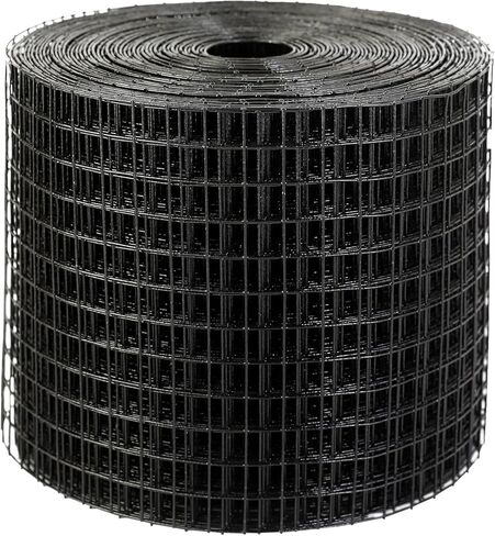 VEVOR Solar Panel Bird Guard 6inch PVC Coated Mesh Roll Kit, Critter Fence,Pigeon Proofing, Black, 6in x 98ft with 100pcs Fasteners, 50pcs Tie Wires in Kuwait