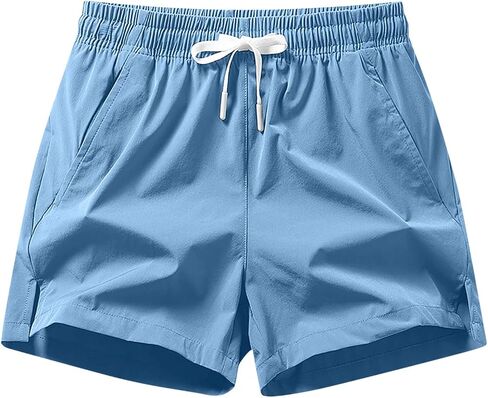 Mens Casual Shorts 5 Inch with Pocket Lightweight Drawstring Workout Athletic Short Pants Quick Dry Active-Shorts in Saudi Arabia