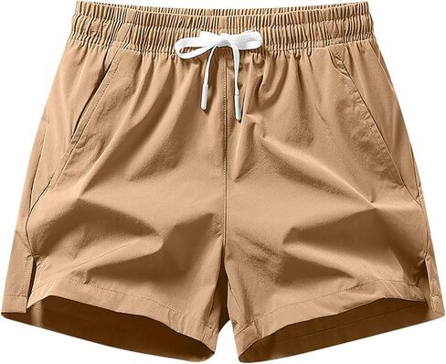 Mens Casual Shorts 5 Inch with Pocket Lightweight Drawstring Workout Athletic Short Pants Quick Dry Active-Shorts in Saudi Arabia
