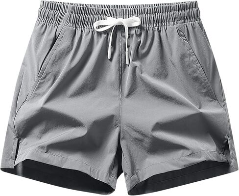 Mens Casual Shorts 5 Inch with Pocket Lightweight Drawstring Workout Athletic Short Pants Quick Dry Active-Shorts in Saudi Arabia