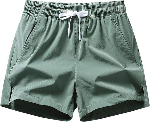 Mens Casual Shorts 5 Inch with Pocket Lightweight Drawstring Workout Athletic Short Pants Quick Dry Active-Shorts in Saudi Arabia
