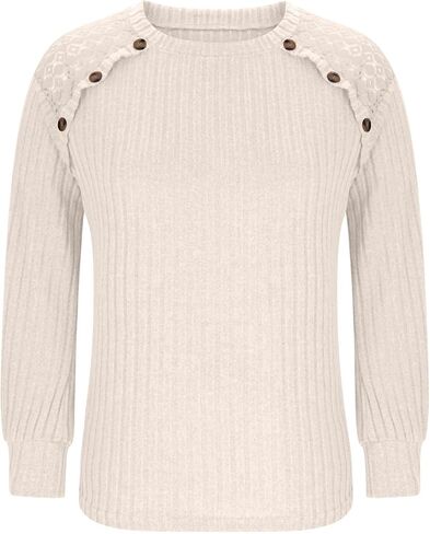 Women Blouses Dressy Casual Long Sleeve Crewneck Shirts Lace Fall Fashion Casual Comfy Fall Tops in Saudi Arabia