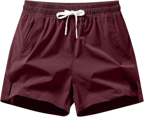 Mens Casual Shorts 5 Inch with Pocket Lightweight Drawstring Workout Athletic Short Pants Quick Dry Active-Shorts in Saudi Arabia