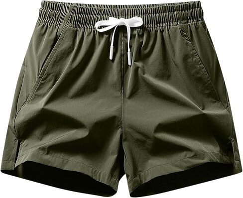 Mens Casual Shorts 5 Inch with Pocket Lightweight Drawstring Workout Athletic Short Pants Quick Dry Active-Shorts in Saudi Arabia