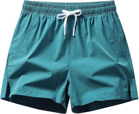 Mens Casual Shorts 5 Inch with Pocket Lightweight Drawstring Workout Athletic Short Pants Quick Dry Active-Shorts in Saudi Arabia