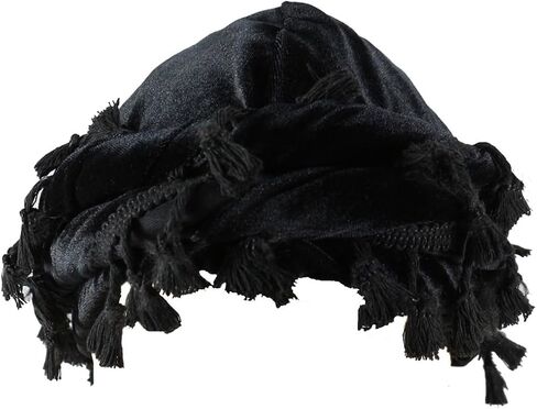 DouuYuhet Turban for Men Halo Turban Vintage Twist Durag Scarf Head Wraps Velvet for Men Turban Scarf Tie with Tassel Trim in Saudi Arabia
