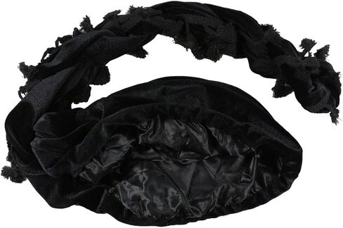 DouuYuhet Turban for Men Halo Turban Vintage Twist Durag Scarf Head Wraps Velvet for Men Turban Scarf Tie with Tassel Trim in Saudi Arabia
