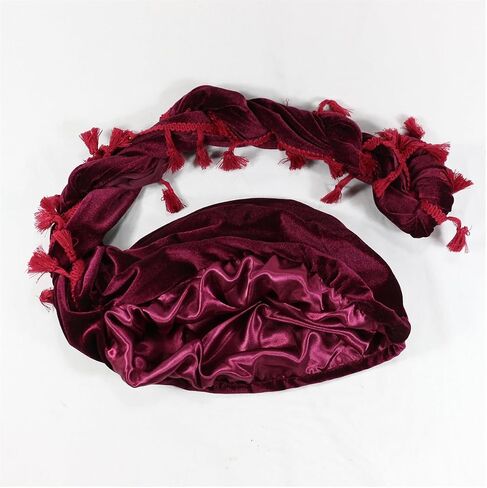 DouuYuhet Turban for Men Halo Turban Vintage Twist Durag Scarf Head Wraps Velvet for Men Turban Scarf Tie with Tassel Trim in Saudi Arabia