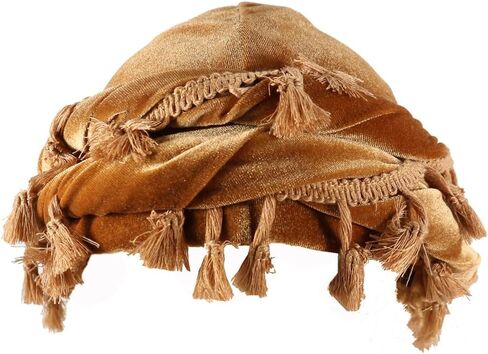 DouuYuhet Turban for Men Halo Turban Vintage Twist Durag Scarf Head Wraps Velvet for Men Turban Scarf Tie with Tassel Trim in Saudi Arabia