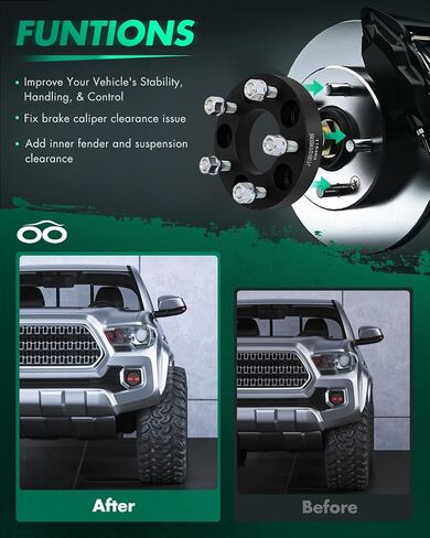 Scitoo 4pcs فواصل العجلات 1 بوصة 5x4.5 تجويف 73 مم ترصيع 12x1.5 5 محولات العجلة العجلة مناسبة مع Ford Escap in Saudi Arabia