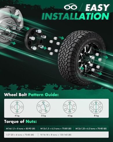 Scitoo 4pcs فواصل العجلات 1 بوصة 5x4.5 تجويف 73 مم ترصيع 12x1.5 5 محولات العجلة العجلة مناسبة مع Ford Escap in Saudi Arabia