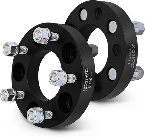 Scitoo 4pcs فواصل العجلات 1 بوصة 5x4.5 تجويف 73 مم ترصيع 12x1.5 5 محولات العجلة العجلة مناسبة مع Ford Escap in Saudi Arabia