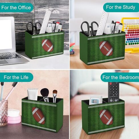 Pen Holder, Pencil Holder for Desk Organizer, Golf Theme Sport Ball PU Leather Pencil Cups Desktop Stationery Storage Makeup Brush Holder Pen Organizer for Office Home in Saudi Arabia