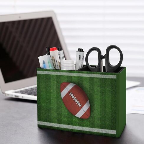 Pen Holder, Pencil Holder for Desk Organizer, Golf Theme Sport Ball PU Leather Pencil Cups Desktop Stationery Storage Makeup Brush Holder Pen Organizer for Office Home in Saudi Arabia
