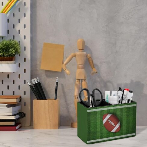 Pen Holder, Pencil Holder for Desk Organizer, Golf Theme Sport Ball PU Leather Pencil Cups Desktop Stationery Storage Makeup Brush Holder Pen Organizer for Office Home in Saudi Arabia