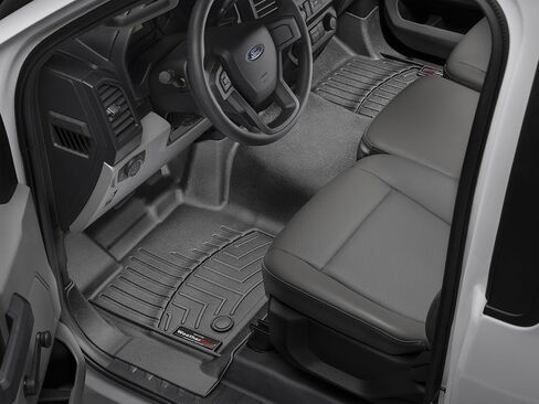 WeatherTech Custom Fit FloorLiners for Ford F-150-1st Row - Over The Hump (446981V), Black in Saudi Arabia