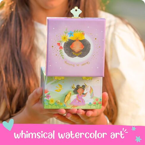 Musical Fairy Jewelry Box for Girls - Kids Music Box with Spinning Fairy and Mirror, Princess Gifts for Little Girls, Jewelry Boxes, Childrens Birthday Gift - Ages 3-10, Pink in Kuwait