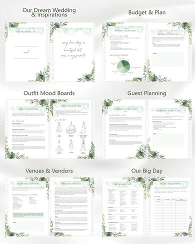 Wedding Planner for Bride,Wedding Planning Book and Organizer,Wedding Binder Book with Pockets,Perfect Engagement Gifts for Newly Enaged Couples (Autumn) in Saudi Arabia