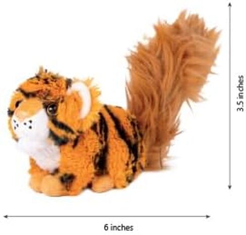 Randimals Tiger مع Squirrel Tail Plush Studed Toy 15 "، ناعمة وقابلة للتطبيق ، جودة صديق للحيوانات الهجينة تشجع المغامرة والخيال in Kuwait