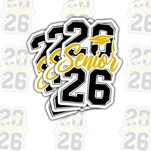 (3pcs - 3in) فئة كبار من 2026 ملصق التخرج - فئة ملهمة من 2026 اقتباس فينيل شارات مقاومة للماء للكمبيوتر المحمول ، زجاجة الماء ، السيارة ، البهلوان (4 ، 3 بوصات) in Kuwait