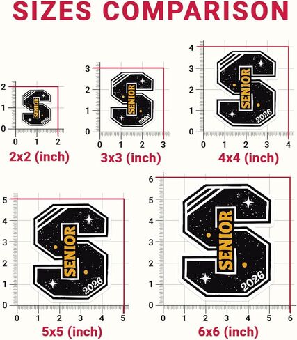 (3pcs - 3in) Senior Class of 2026 Graduation Sticker – Inspirational Class of 2026 Quote Vinyl Decal Waterproof for Laptop, Water Bottle, Car, Tumbler (4, 3 Inches) in Kuwait