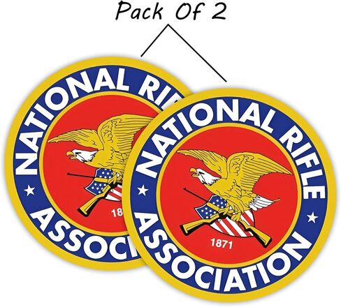 Edesign NRA Nation Rifle Association Sticker 2nd التعديل شرس فينيل - 4 بوصات - ملصق التعديل الثاني لسيارة شاحنة السيارة سيارات الدفع الرباعي الشاحنة المصد جدار الكمبيوتر اللوحي Tumbler أي سطح أملس (2 عبوة) in Saudi Arabia