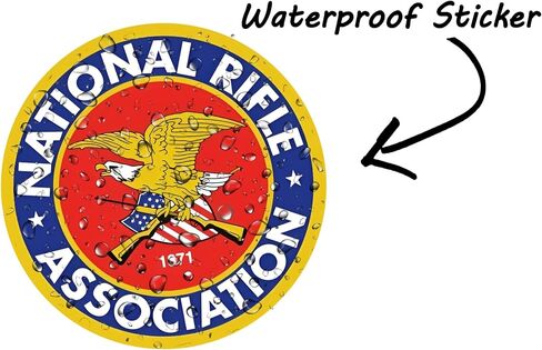 Edesign NRA Nation Rifle Association Sticker 2nd التعديل شرس فينيل - 4 بوصات - ملصق التعديل الثاني لسيارة شاحنة السيارة سيارات الدفع الرباعي الشاحنة المصد جدار الكمبيوتر اللوحي Tumbler أي سطح أملس (2 عبوة) in Saudi Arabia