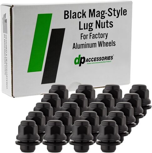 DPAccessories Lug Nuts Compatible with 2019-2025 Toyota RAV4 | Black OEM Style | Factory Aluminum Wheels Only | Set of 20 Wheel Nuts | DTORAV05F-BK/1 in Saudi Arabia
