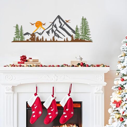 Dicywudi ملون معدني 15.7 × 5.3 بوصة ديكور الجدار الجبلي - جدار الحد الأدنى أو المطبخ الداخلي غرفة نوم غرفة المعيشة غرفة الطعام in Kuwait