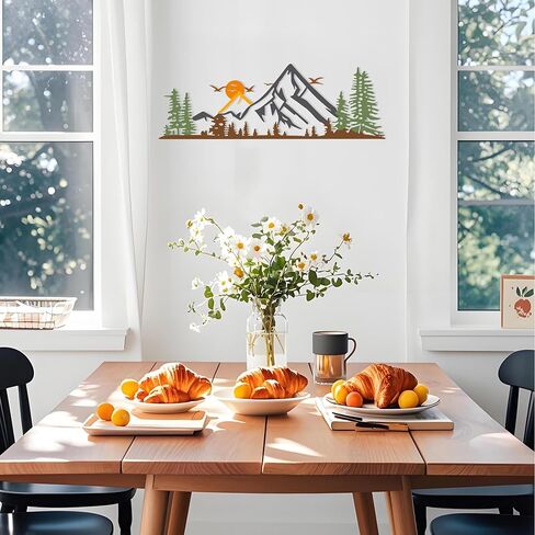 Dicywudi ملون معدني 15.7 × 5.3 بوصة ديكور الجدار الجبلي - جدار الحد الأدنى أو المطبخ الداخلي غرفة نوم غرفة المعيشة غرفة الطعام in Kuwait