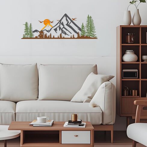 Dicywudi ملون معدني 15.7 × 5.3 بوصة ديكور الجدار الجبلي - جدار الحد الأدنى أو المطبخ الداخلي غرفة نوم غرفة المعيشة غرفة الطعام in Kuwait