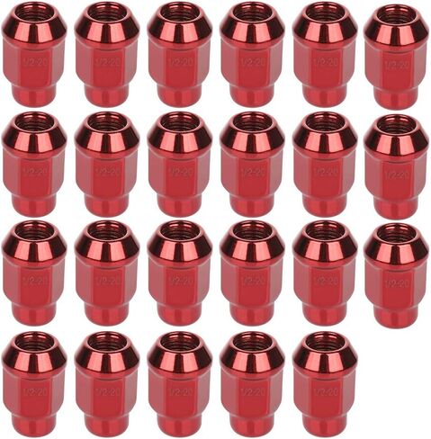 Scitoo 23pcs 1/2 "-20 Wheel Lug Nuts Nuts Lug Lug Bumping لـ Cherokee لـ Comanche لـ Commander for Grand Cherokee لـ Jeepster for Liberty for Scramler for Wrangler Oem Factory Red in Saudi Arabia
