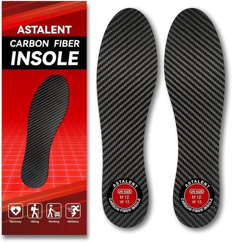 Carbon Fiber Insole 1 Pair, Rigid Thin Foot Plate Shoe Insert for Men Women, Support Turf Toe, Foot Fractures, Morton's Toe, Morton Extension, Hallux Rigidus and Limitus - Alternative to Post Op Shoe in Saudi Arabia