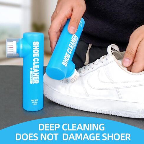 Shoe Cleaner Kit 4 Oz - White Shoe Cleaning Solution with Brush & Towel in Saudi Arabia