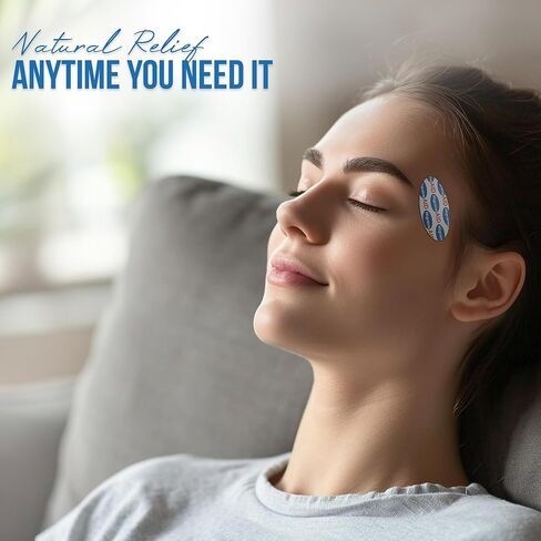 Migraine AID Migraine Relief Patches - Fast Acting, Non Medicated Support for Head Tension, Easy to Apply Headache Patches, Safe for Everyday Use, 10 Disposable Migraine Patches, Made in USA in Saudi Arabia