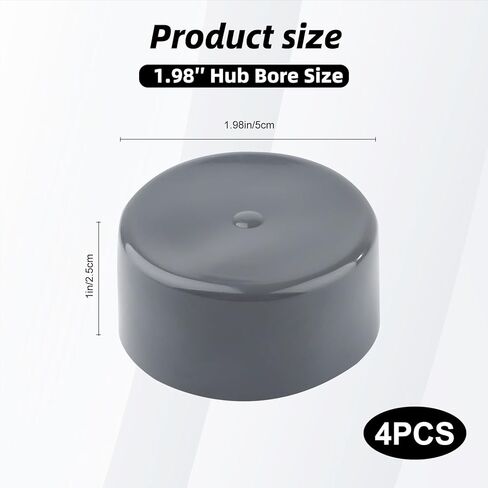 4Pcs 1.98 Inch Grey Bearing Caps,Rubber Bearing Dust Caps Bearing Bars Cover,Trailer Wheel Hub Cap Replacement Bearing Protector in Kuwait