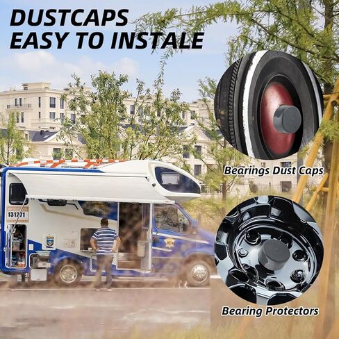 4Pcs 1.98 Inch Grey Bearing Caps,Rubber Bearing Dust Caps Bearing Bars Cover,Trailer Wheel Hub Cap Replacement Bearing Protector in Kuwait