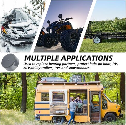 4Pcs 1.98 Inch Grey Bearing Caps,Rubber Bearing Dust Caps Bearing Bars Cover,Trailer Wheel Hub Cap Replacement Bearing Protector in Kuwait