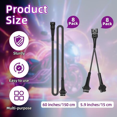 Kanayu 16pcs 60inch 4 pin extension و 2 way y spinit in Saudi Arabia