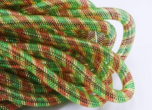 YYCRAF One Roll 20 Yards Solid Mesh Tube Deco Flex for Wreaths Cyberlox CRIN Crafts 16mm 5/8-Inch (Silver) in Saudi Arabia