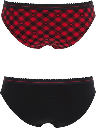 Emporio Armani Women's Tartan Christmas Cotton 2-Pack Brief in Saudi Arabia