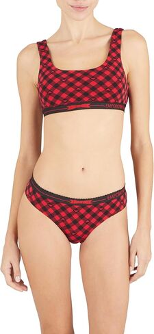 Emporio Armani Women's Tartan Christmas Cotton 2-Pack Brief in Saudi Arabia