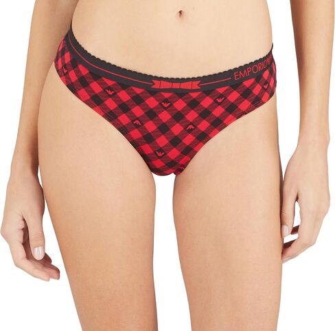 Emporio Armani Women's Tartan Christmas Cotton 2-Pack Brief in Saudi Arabia