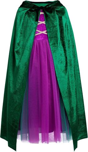 Awibmk Girls Witch Costume for Kids with Cape & Wigs Halloween Witch Sisters Cosplay Vancy Dress Up Play Outfit 4-12T in Saudi Arabia